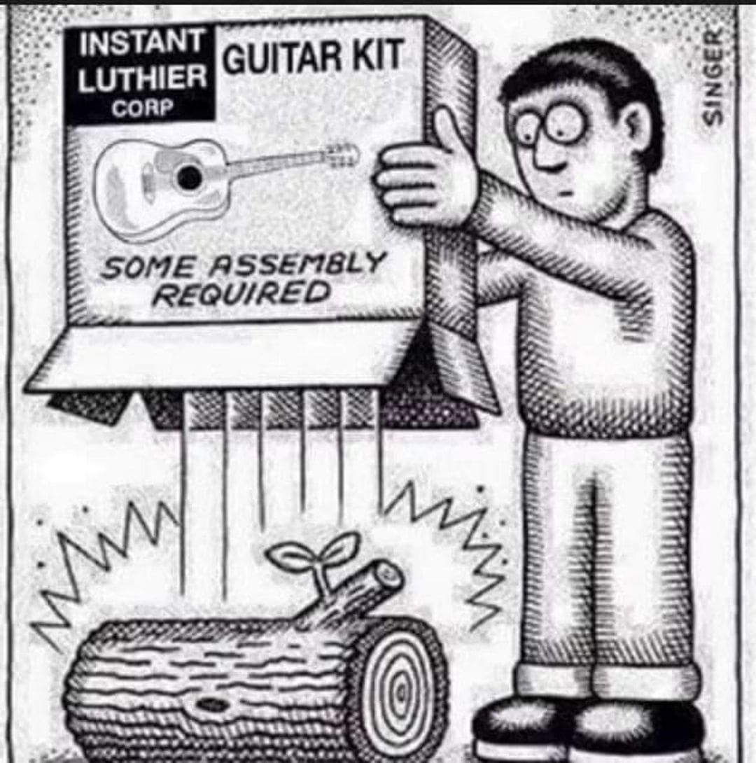Guitar joke - Instant guitar kit